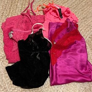 VS lace and satin lingerie bundle - 4 pieces